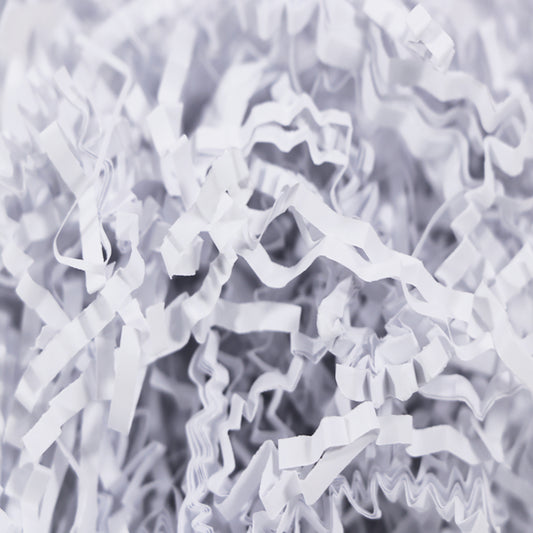 White Crinkle Paper Shreds Fillers - 1Kg