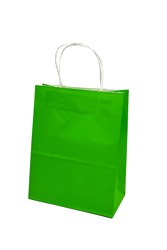 Extra Small Green Twisted Paper Handle Bag - 250/CTN