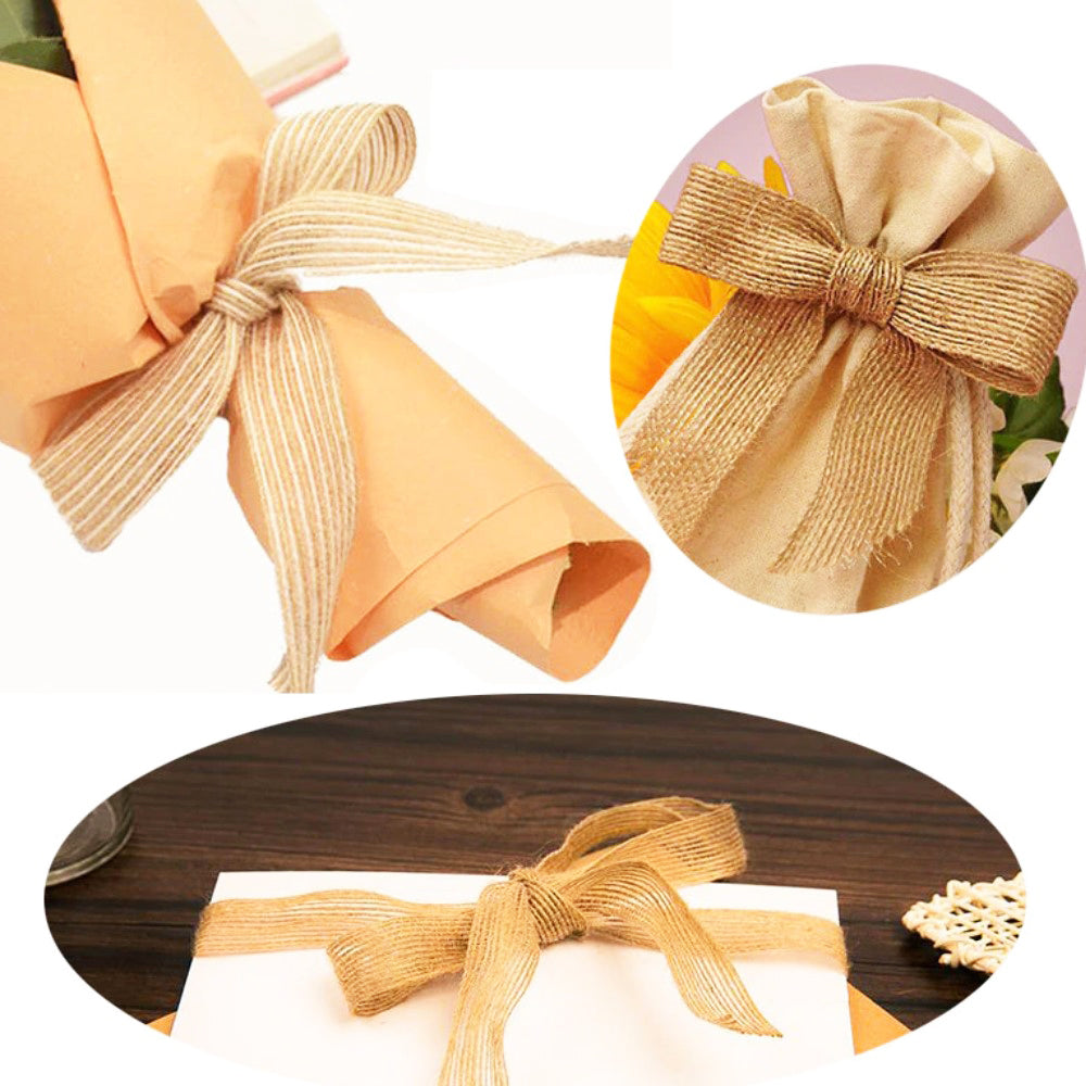 38mm Band Jute Hessian Burlap Ribbon - 50m - TEM IMPORTS™