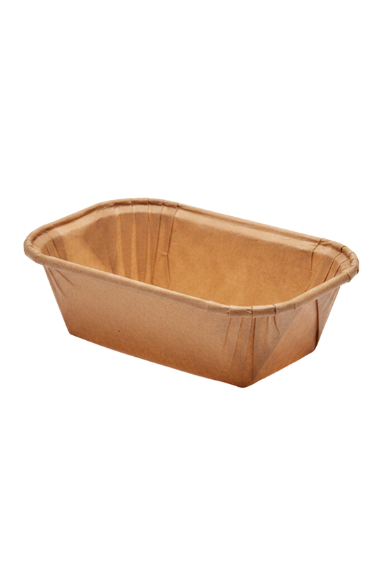 Baking Pan Muffin Rectangular Paper Liner Cases - Kraft