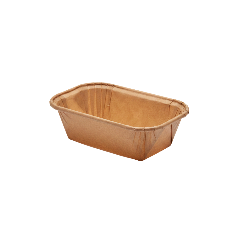 Baking Pan Muffin Rectangular Paper Liner Cases - Kraft