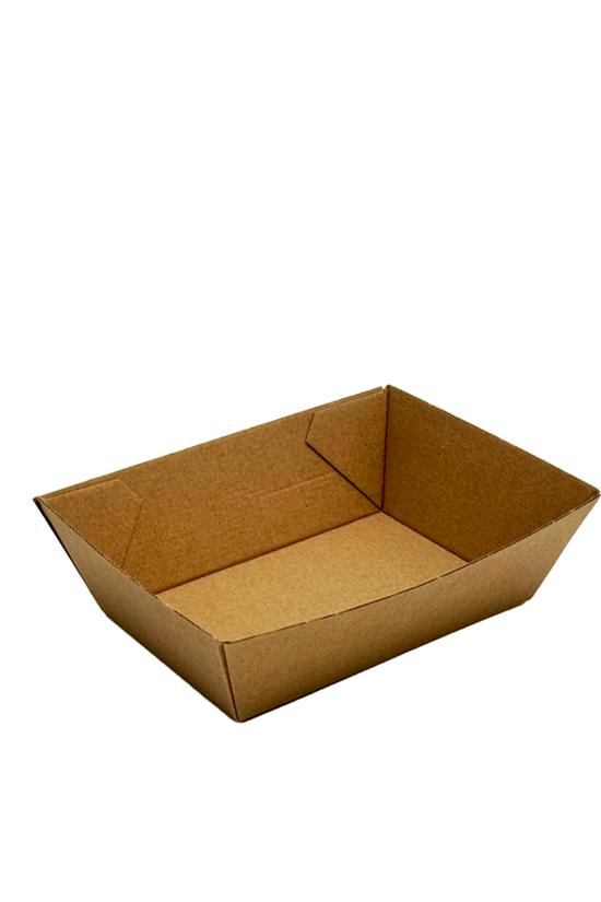 Corrugated Small Kraft Brown Food Tray
