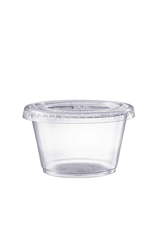 4oz/120mL Clear PET Round Portion Container With Lid
