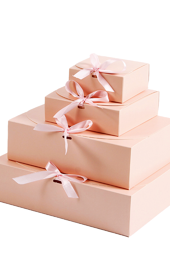 Hộp giấy lớn bóng bẩy có ruy băng