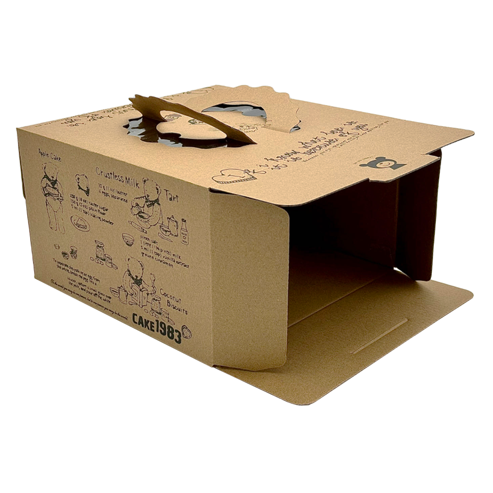 25x25x15 Patisserie Square Cake Box - Bear - TEM IMPORTS™