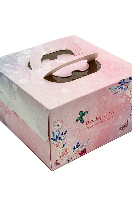 25x25x15 Patisserie Square Cake Box - Blazing Love - TEM IMPORTS™