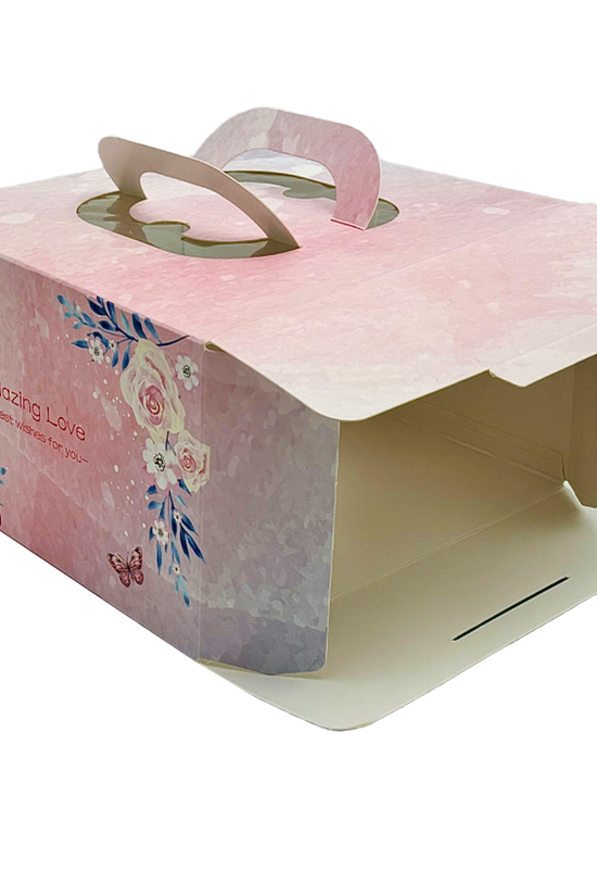 25x25x15 Patisserie Square Cake Box - Blazing Love - TEM IMPORTS™