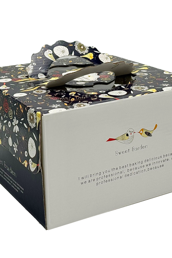25x25x15 Patisserie Square Cake Box - Sweet Garden - TEM IMPORTS™