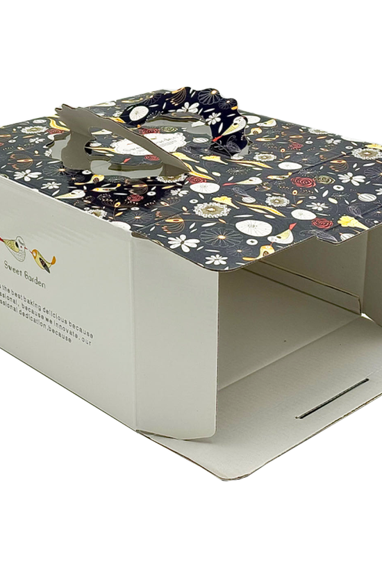 25x25x15 Patisserie Square Cake Box - Sweet Garden - TEM IMPORTS™