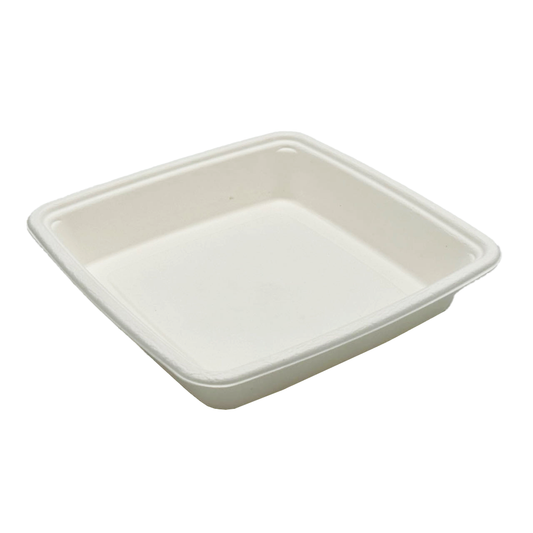 Square Takeaway Sugarcane 9" Inch Tray - 200/CTN