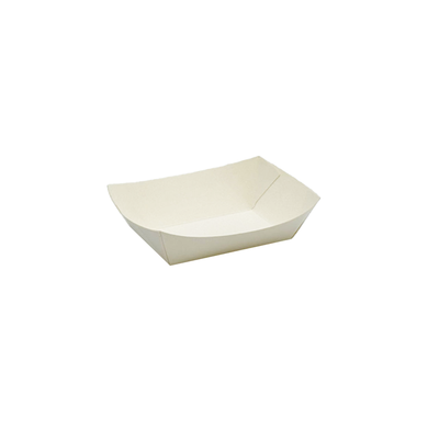 Cardboard White Ex-Small Takeaway Food Tray - 1000/CTN
