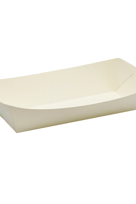 White Cardboard Takeaway Open Hot Dog Tray