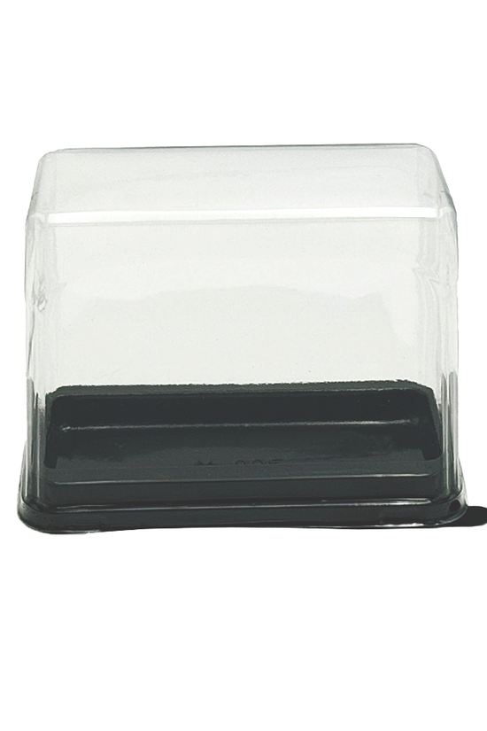 H100mm Individual Tall Rectangular Container With Lid - TEM IMPORTS™Individual Cake Container