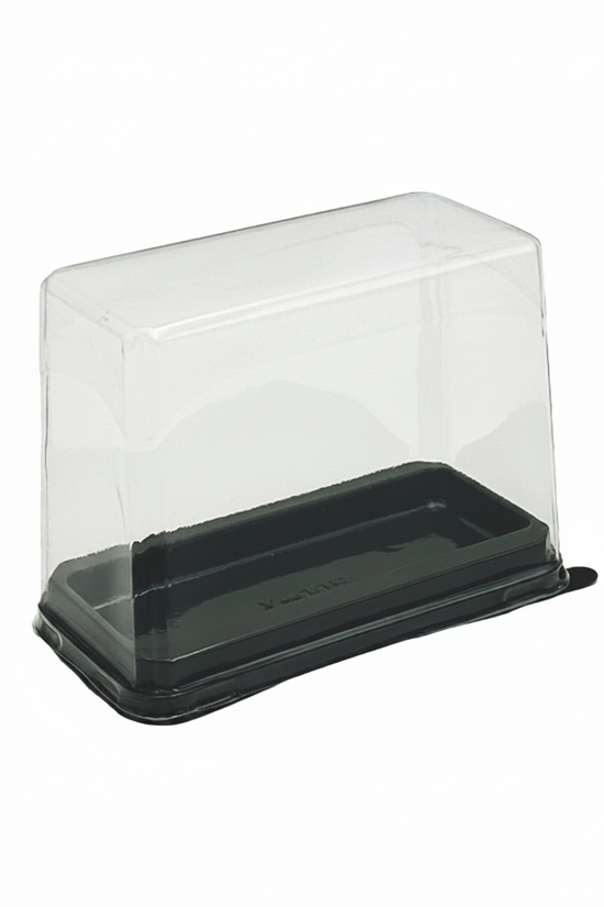 H100mm Individual Tall Rectangular Container With Lid - TEM IMPORTS™Individual Cake Container