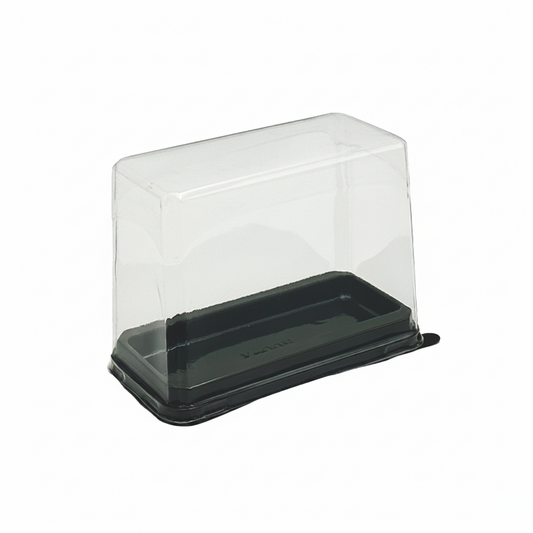 H100mm Individual Tall Rectangular Container With Lid - TEM IMPORTS™Individual Cake Container