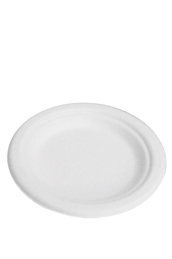 6" Inch White Round Sugarcane Plate (155mm) - 1000/CTN
