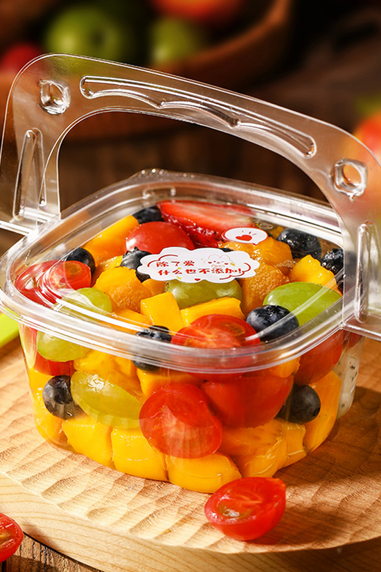Clear PET Plastic Small Cake Container With Lid
