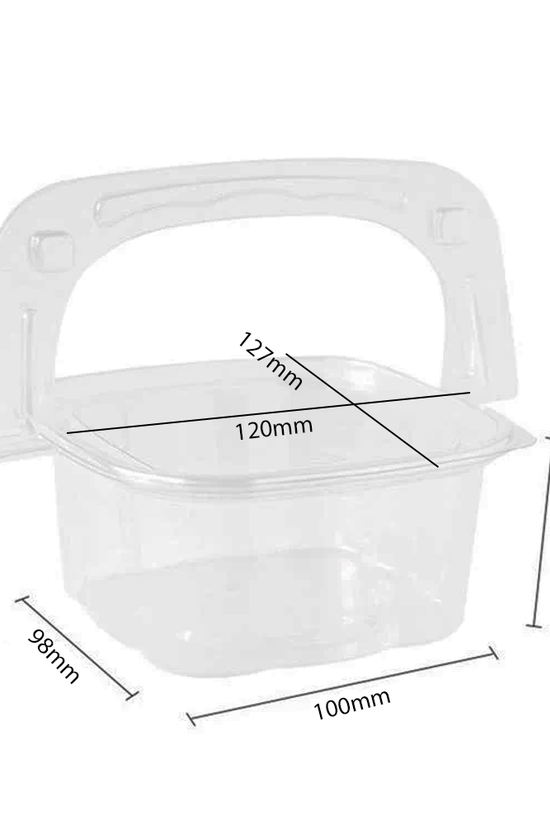 Clear PET Plastic Small Cake Container With Lid