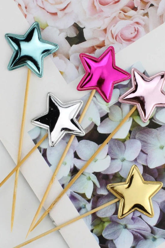 Assorted Colour Star Pillow Cake Topper Set - TEM IMPORTS™