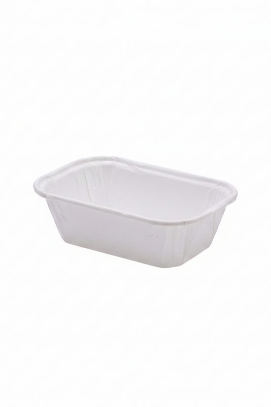 Baking Pan Muffin Rectangular Paper Liner Cases - White - TEM IMPORTS™