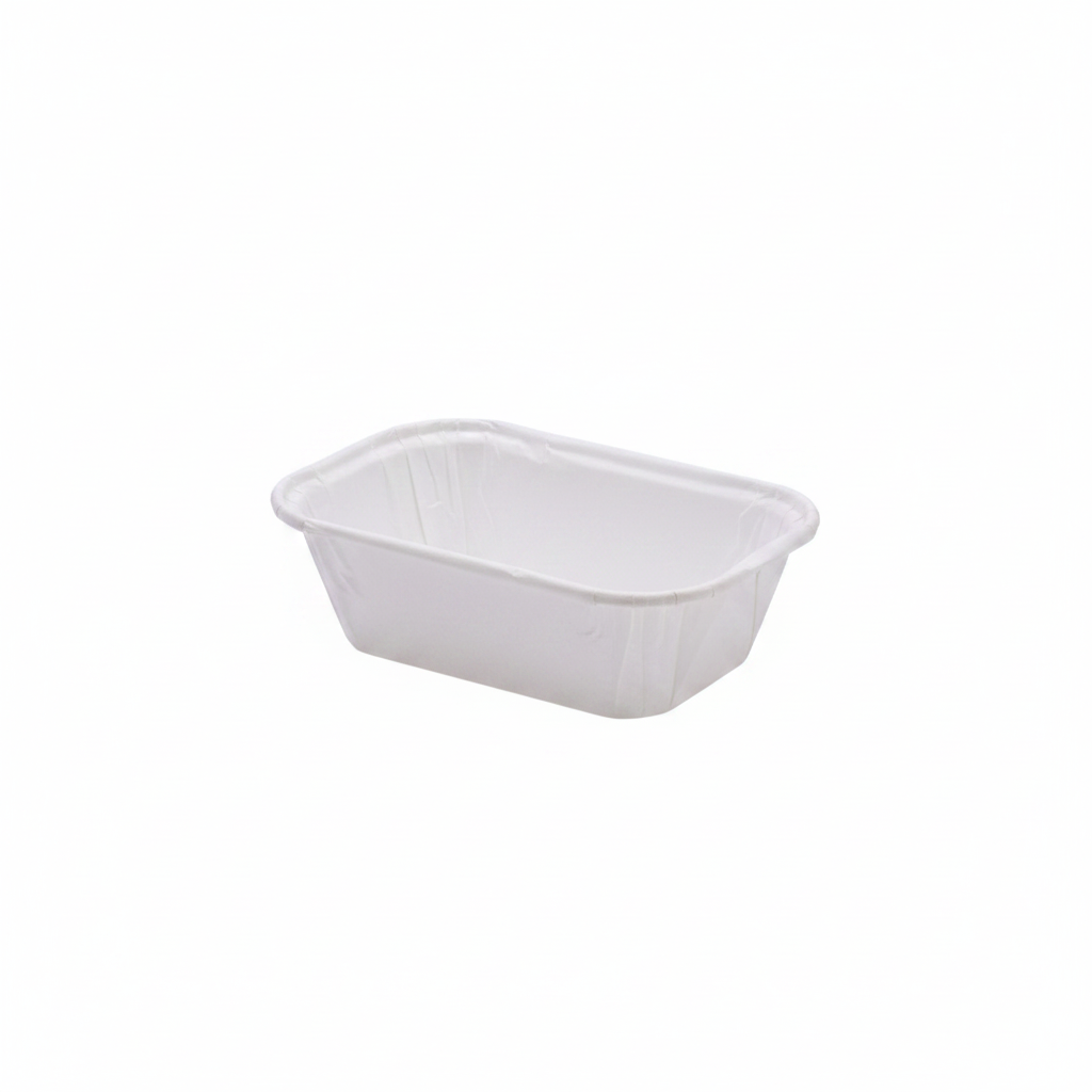 Baking Pan Muffin Rectangular Paper Liner Cases - White - TEM IMPORTS™