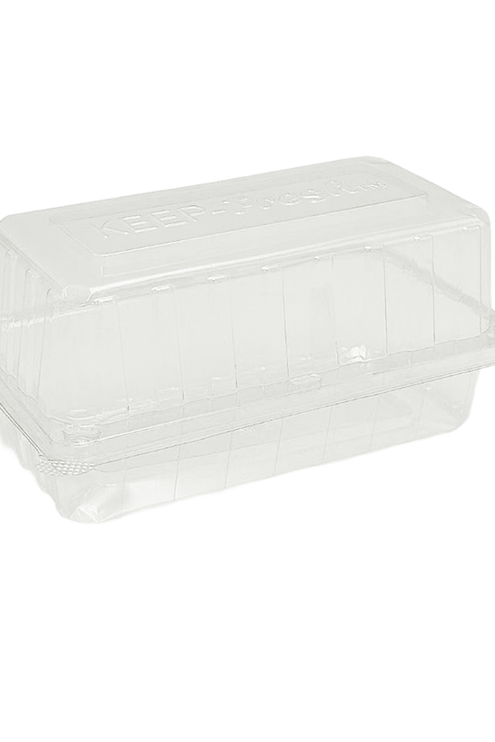 Bar Cake Raised Hinged Lid Container - 200/CTN - TEM IMPORTS™