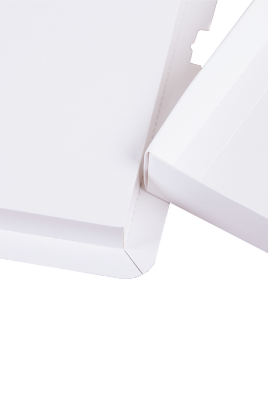 30x30x25 Clear Square Cake Box White With Paper Lid