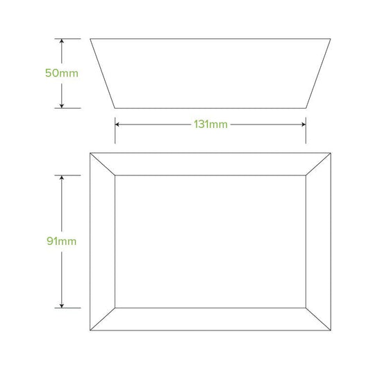 BioBoard Kraft Tray #1 - 500pcs/Ctn - TEM IMPORTS™