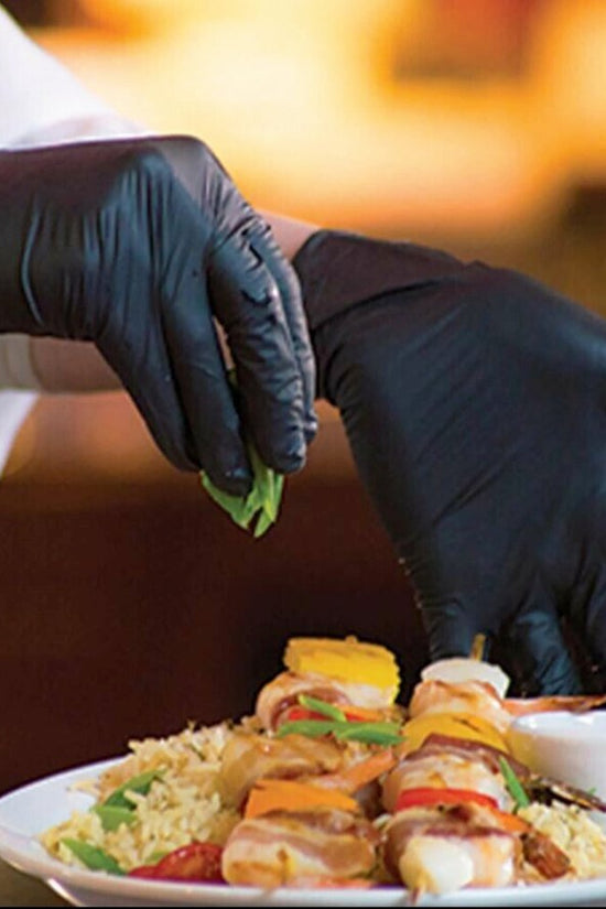Black Nitrile Gloves Powder Free - Large - TEM IMPORTS™