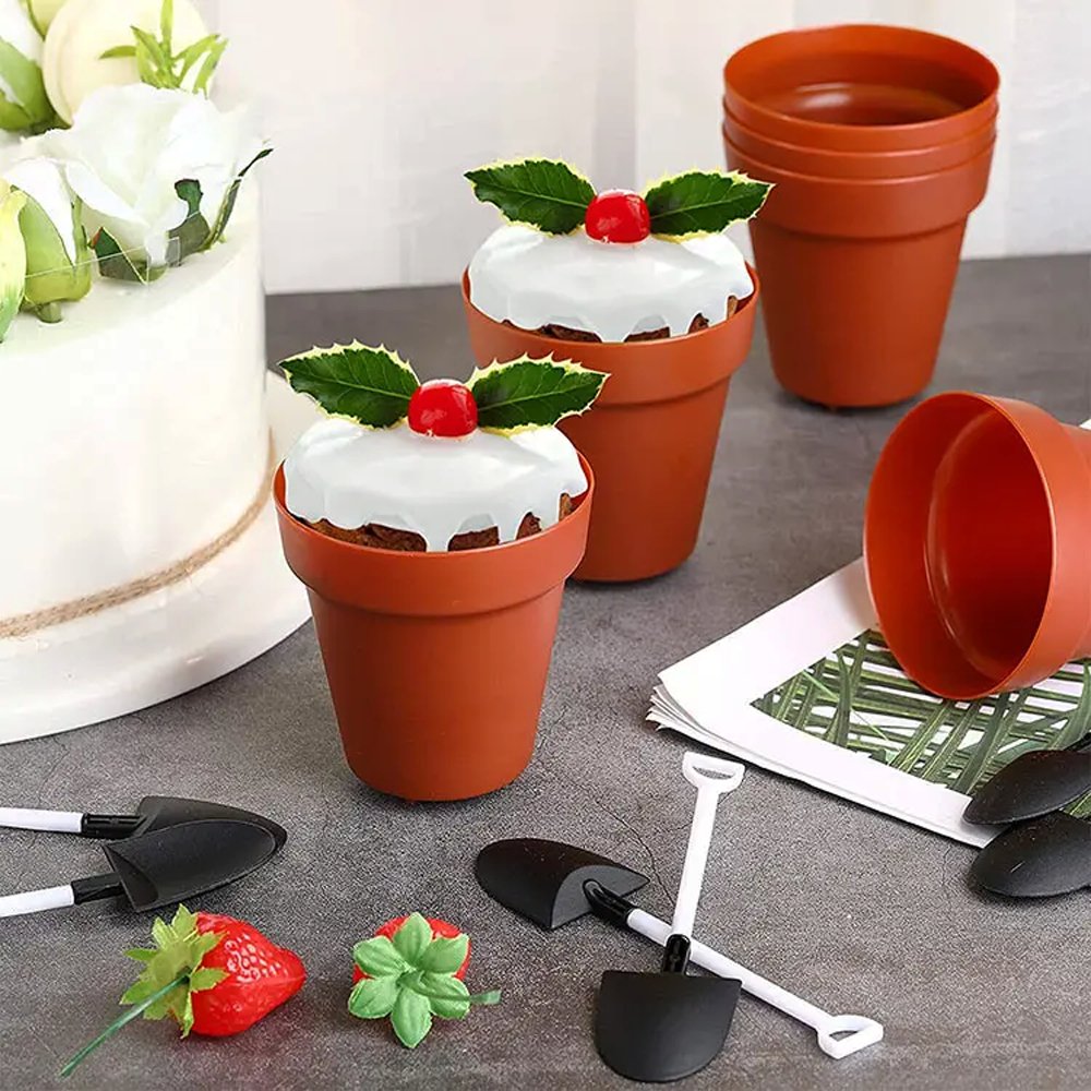 Black & White Mini Plastic Shovel Spoon - TEM IMPORTS™