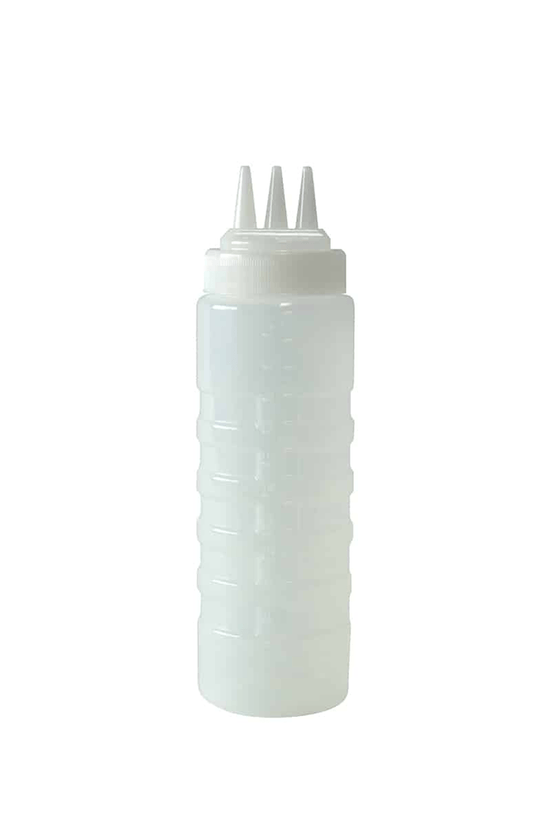 Bottle Squeeze Clear 750mL 3 Nozzle - TEM IMPORTS™