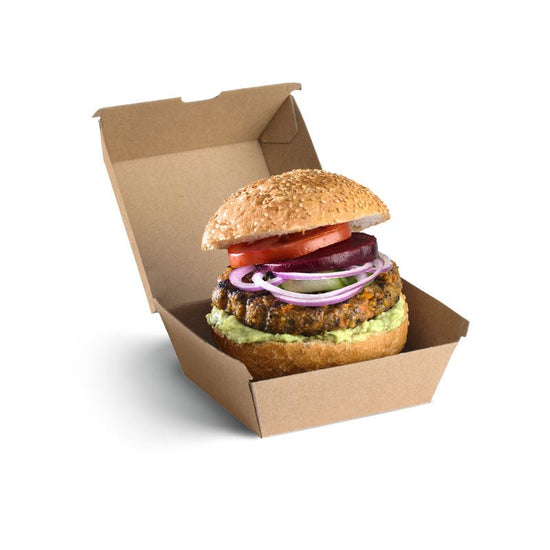 Burger BioBoard Kraft Box - 250pcs/Ctn - TEM IMPORTS™