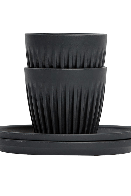 Charcoal HuskeeCup Classic Saucer 4 - Pack - 48/CTN - TEM IMPORTS™