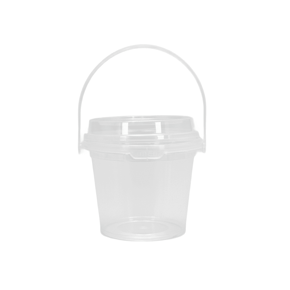 Clear Lid Suit 500mL Round Tamper Proof Bucket Cups - TEM IMPORTS™