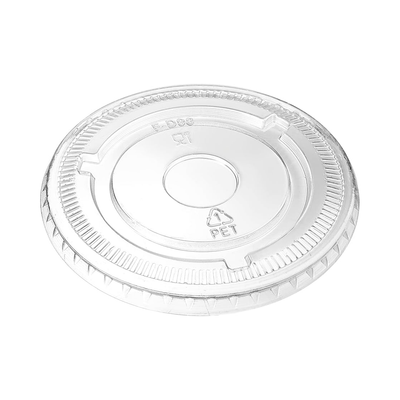 Clear PET (D/90mm) Flat Lid No Hole - TEM IMPORTS™