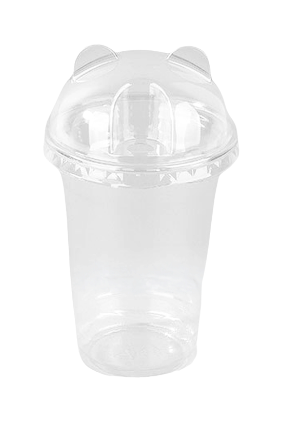 Clear PET (D/95mm) Dome Lid Bear Ear Shape - TEM IMPORTS™