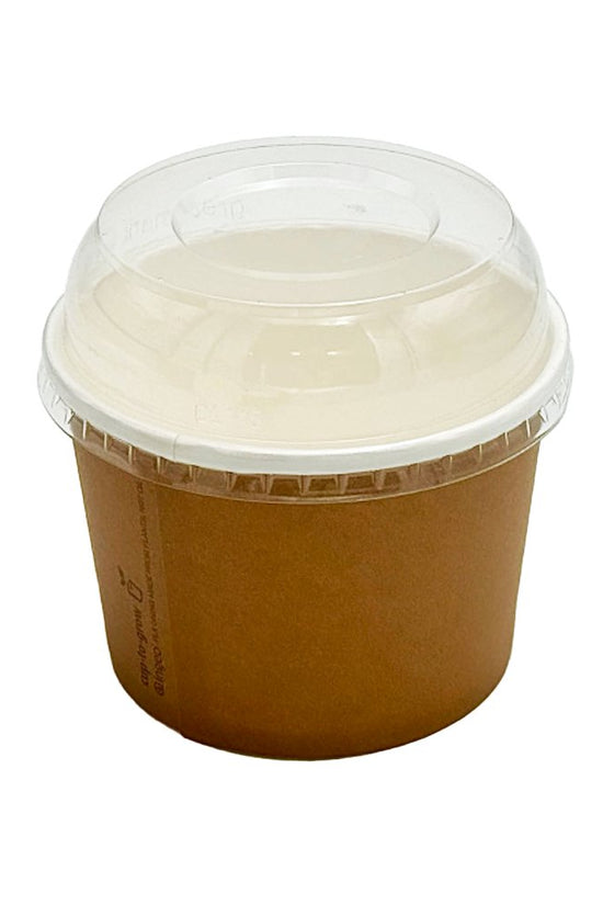 Nắp vòm PET trong suốt cho bát đựng súp 12/16/24oz - Không có lỗ