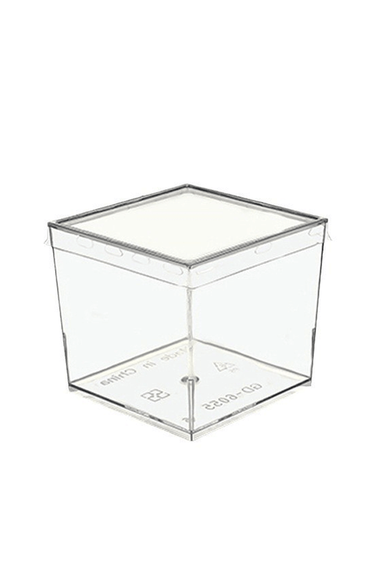 Clear PET Flat Lid To Suit 150mL Square Dessert Cup Base - TEM IMPORTS™