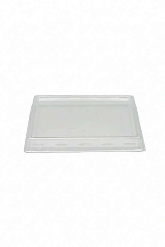 Clear PET Flat Lid To Suit 150mL Square Dessert Cup Base - TEM IMPORTS™
