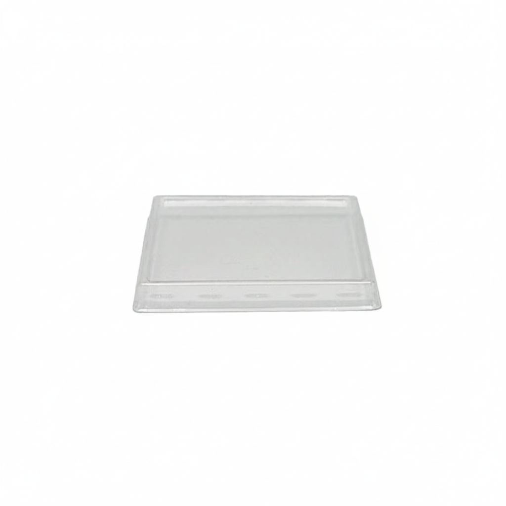 Clear PET Flat Lid To Suit 150mL Square Dessert Cup Base - TEM IMPORTS™