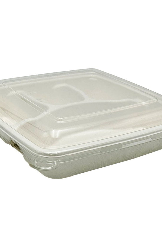 Clear PET Lid For Sugarcane 9" No Compartment Tray - 200/CTN - TEM IMPORTS™