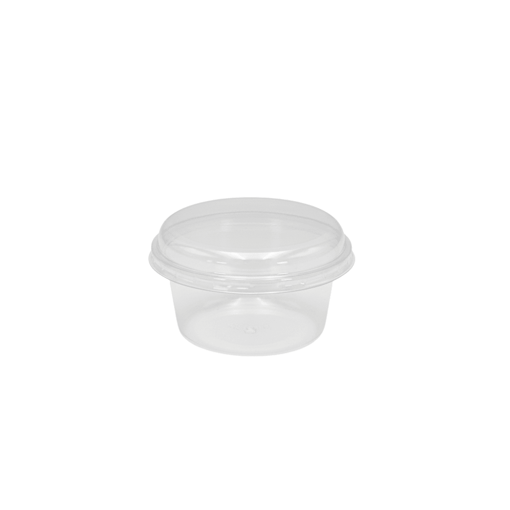 Clear PET Lid To Suit 115mL Round PP Dessert Cup - TEM IMPORTS™