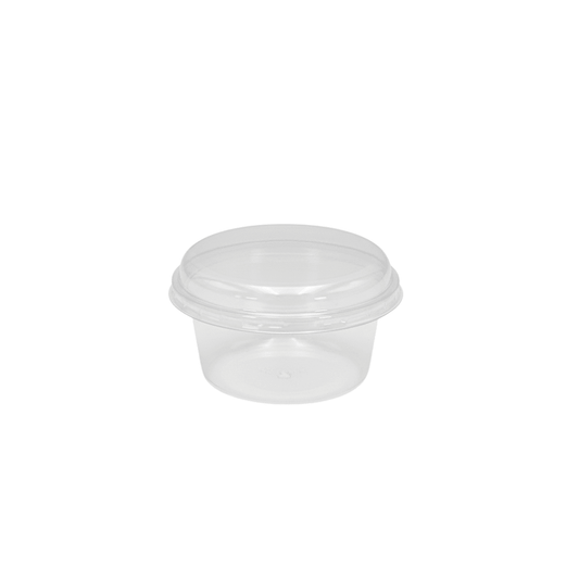 Clear PET Lid To Suit 115mL Round PP Dessert Cup - TEM IMPORTS™