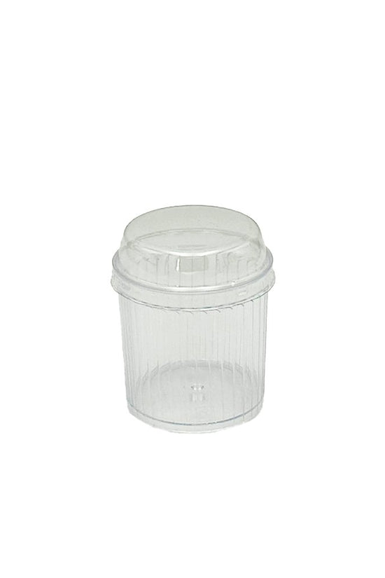 Clear PET Lid To Suit 150mL Round Cylinder Rib Cup - TEM IMPORTS™