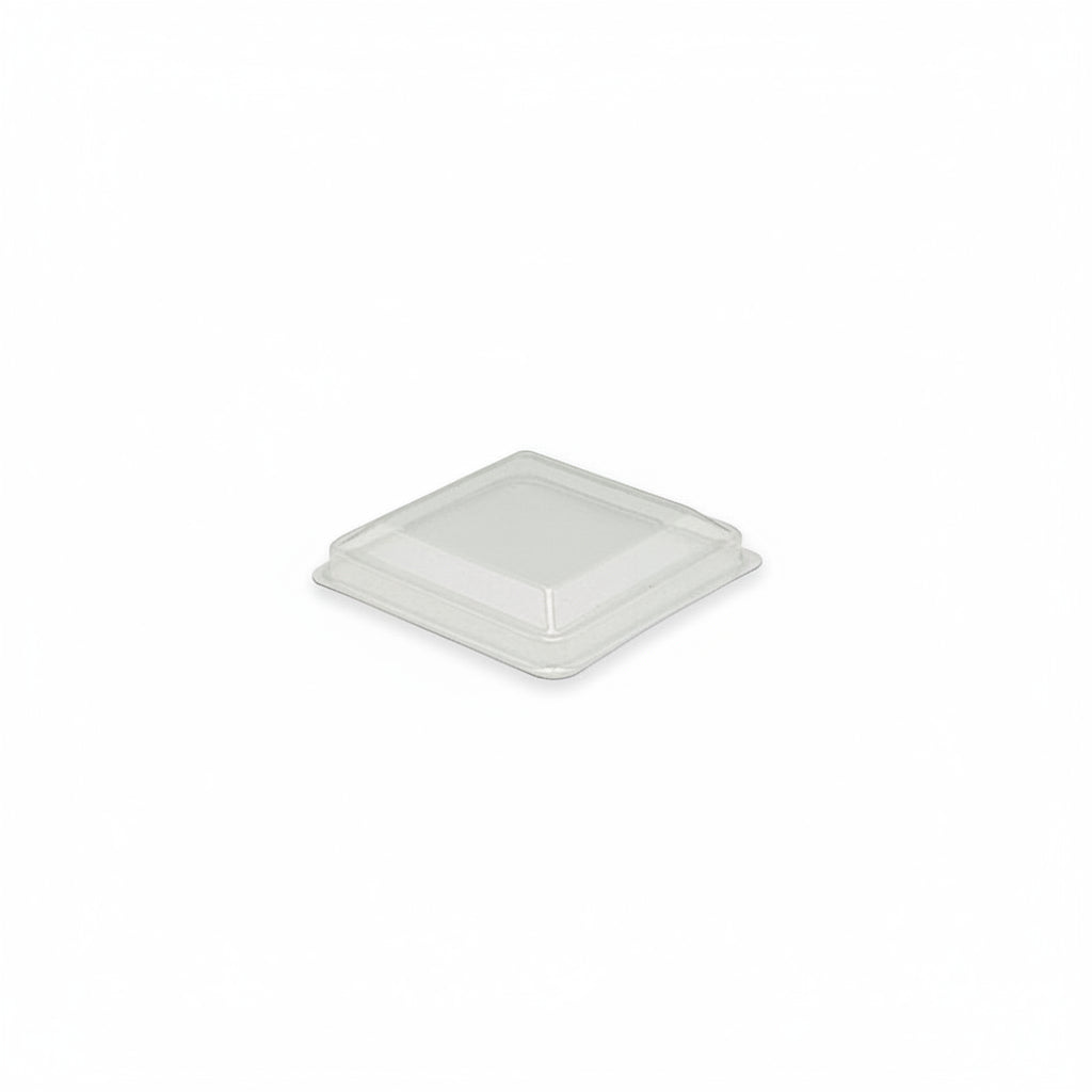 Clear PET Lid To Suit 160mL Square Dessert Cup - TEM IMPORTS™