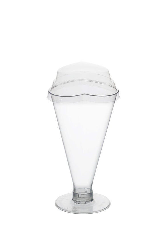 Clear PET Lid To Suit 170mL Pedestal Heart Shape Base - TEM IMPORTS™