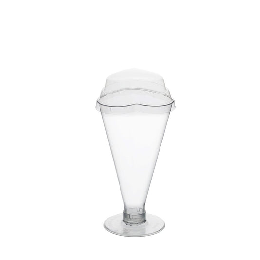 Clear PET Lid To Suit 170mL Pedestal Heart Shape Base - TEM IMPORTS™