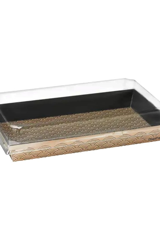 Clear PET Lid To Suit Large BioBoard Sushi Tray - 300/CTN - TEM IMPORTS™