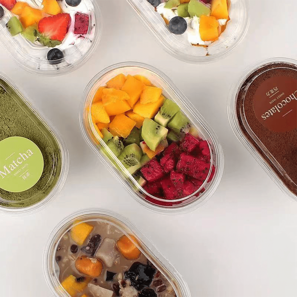 Clear PET Plastic Oval Shape Cake Container With Lid - TEM IMPORTS™