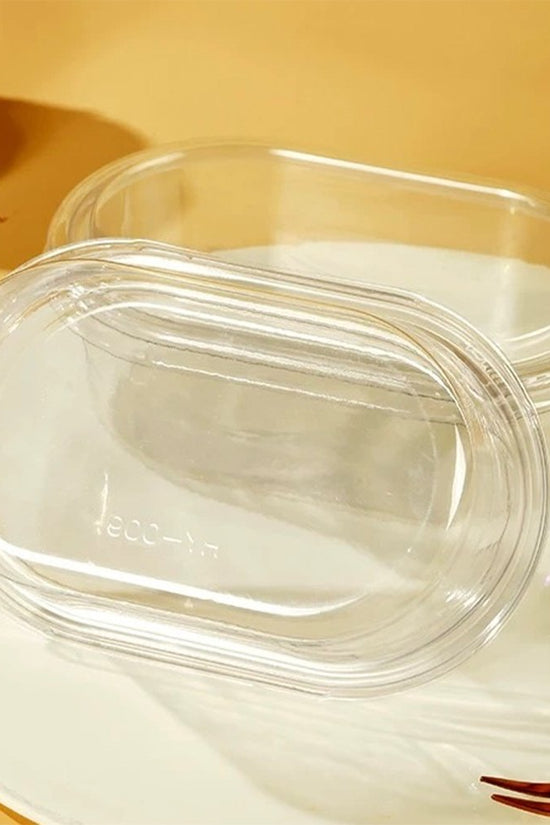 Clear PET Plastic Oval Shape Cake Container With Lid - TEM IMPORTS™